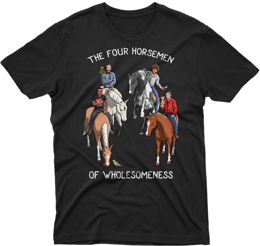 The Four Horsemen of Wholesomeness with Bob Ross, Jim Henson, Mr