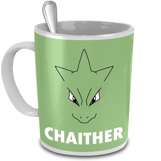 Chaither the Scyther Face Pokemon Pun Mug