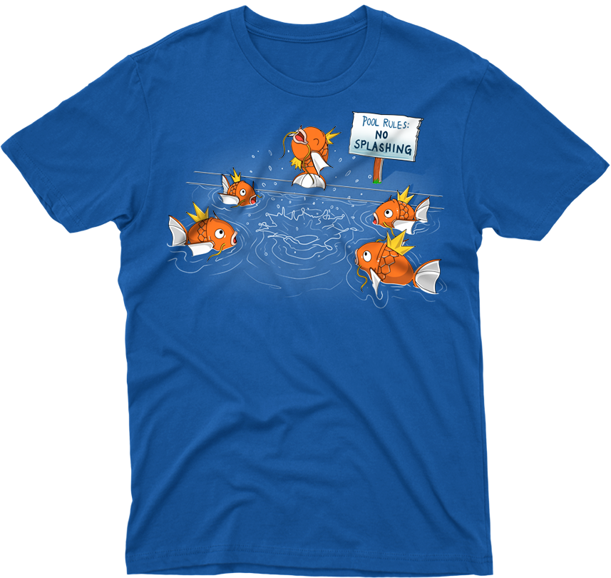 Magikarp Pool Rules No Splashing Version 2 Shirt Threadfox